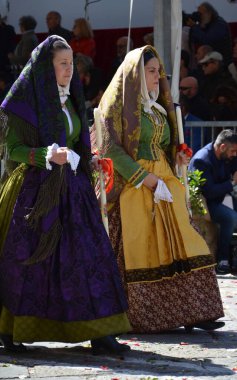 Cagliari, Sardunya 05.01.2019: Aziz Efisio dini geçit töreni