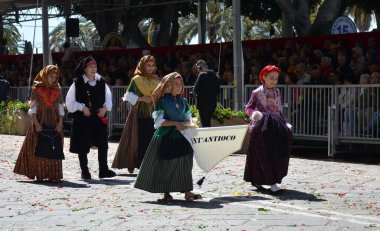 Cagliari, Sardunya 05.01.2019: Aziz Efisio dini geçit töreni