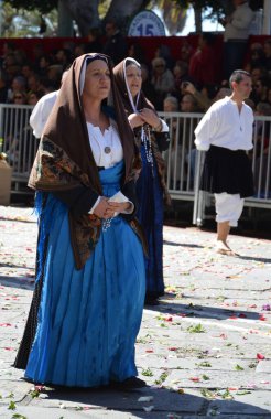 Cagliari, Sardunya 05.01.2019: Aziz Efisio dini geçit töreni