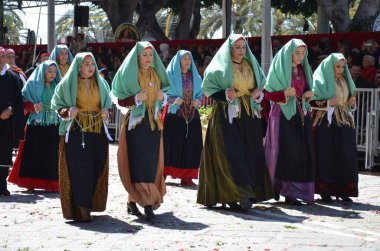 Cagliari, Sardunya 05.01.2019: Aziz Efisio dini geçit töreni
