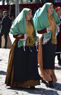 Cagliari, Sardunya 05.01.2019: Aziz Efisio dini geçit töreni