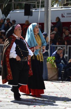 Cagliari, Sardunya 05.01.2019: Aziz Efisio dini geçit töreni