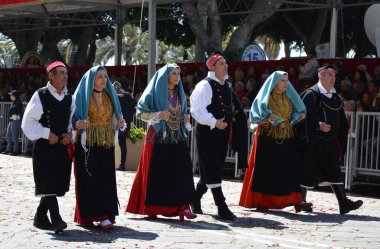 Cagliari, Sardunya 05.01.2019: Aziz Efisio dini geçit töreni