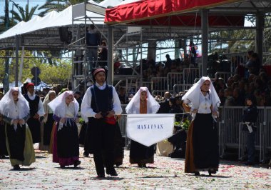 Cagliari, Sardunya 05.01.2019: Aziz Efisio dini geçit töreni