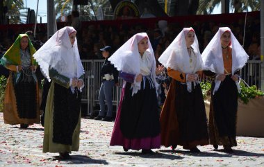 Cagliari, Sardunya 05.01.2019: Aziz Efisio dini geçit töreni