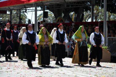 Cagliari, Sardunya 05.01.2019: Aziz Efisio dini geçit töreni