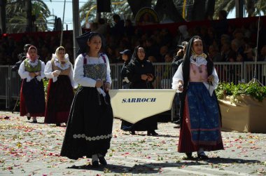 Cagliari, Sardunya 05.01.2019: Aziz Efisio dini geçit töreni