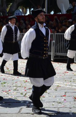 Cagliari, Sardunya 05.01.2019: Aziz Efisio dini geçit töreni