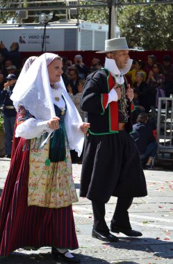 Cagliari, Sardunya 05.01.2019: Aziz Efisio dini geçit töreni