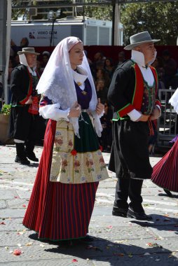 Cagliari, Sardunya 05.01.2019: Aziz Efisio dini geçit töreni