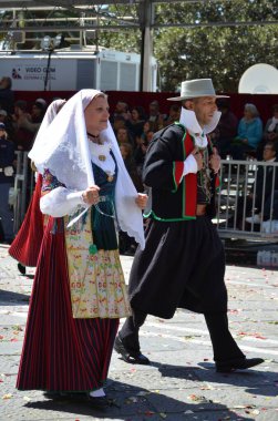 Cagliari, Sardunya 05.01.2019: Aziz Efisio dini geçit töreni