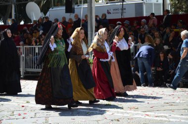 Cagliari, Sardunya 05.01.2019: Aziz Efisio dini geçit töreni