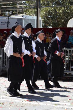 Cagliari, Sardunya 05.01.2019: Aziz Efisio dini geçit töreni