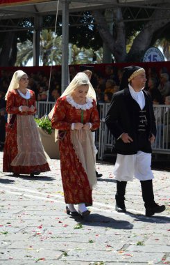 Cagliari, Sardunya 05.01.2019: Aziz Efisio dini geçit töreni