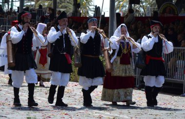 Cagliari, Sardunya 05.01.2019: Aziz Efisio dini geçit töreni