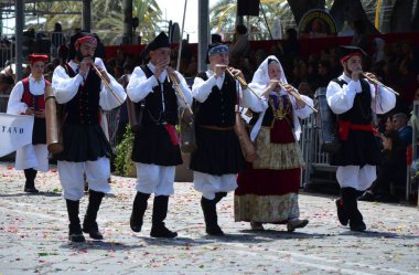 Cagliari, Sardunya 05.01.2019: Aziz Efisio dini geçit töreni