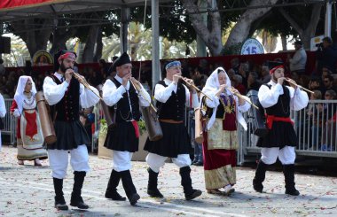 Cagliari, Sardunya 05.01.2019: Aziz Efisio dini geçit töreni