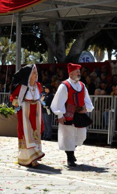 Cagliari, Sardunya 05.01.2019: Aziz Efisio dini geçit töreni