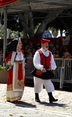 Cagliari, Sardunya 05.01.2019: Aziz Efisio dini geçit töreni