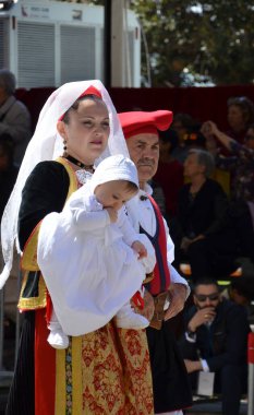 Cagliari, Sardunya 05.01.2019: Aziz Efisio dini geçit töreni