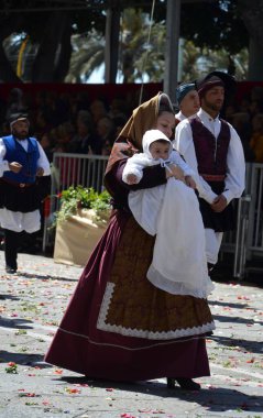 Cagliari, Sardunya 05.01.2019: Aziz Efisio dini geçit töreni