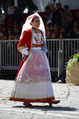 Cagliari, Sardunya 05.01.2019: Aziz Efisio dini geçit töreni