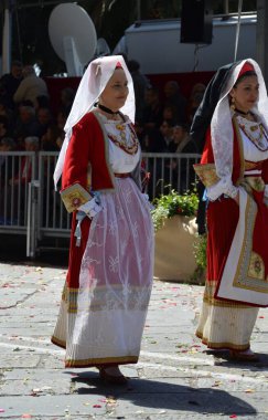 Cagliari, Sardunya 05.01.2019: Aziz Efisio dini geçit töreni