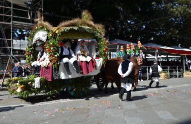 Cagliari, Sardunya 05.01.2019: Aziz Efisio dini geçit töreni