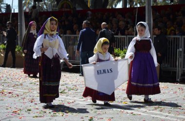 Cagliari, Sardunya 05.01.2019: Aziz Efisio dini geçit töreni