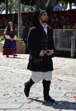 Cagliari, Sardunya 05.01.2019: Aziz Efisio dini geçit töreni