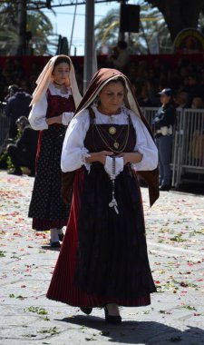 Cagliari, Sardunya 05.01.2019: Aziz Efisio dini geçit töreni