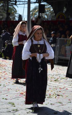 Cagliari, Sardunya 05.01.2019: Aziz Efisio dini geçit töreni