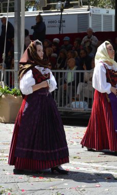 Cagliari, Sardunya 05.01.2019: Aziz Efisio dini geçit töreni