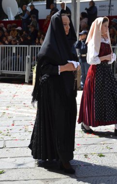 Cagliari, Sardunya 05.01.2019: Aziz Efisio dini geçit töreni