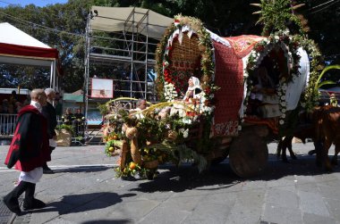Cagliari, Sardunya 05.01.2019: Aziz Efisio dini geçit töreni