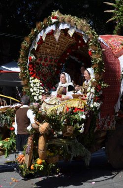 Cagliari, Sardunya 05.01.2019: Aziz Efisio dini geçit töreni