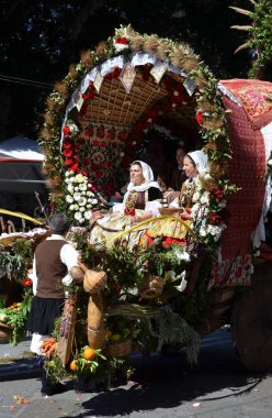 Cagliari, Sardunya 05.01.2019: Aziz Efisio dini geçit töreni