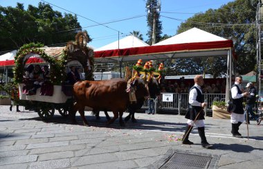 Cagliari, Sardunya 05.01.2019: Aziz Efisio dini geçit töreni