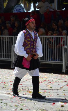 Cagliari, Sardunya 05.01.2019: Aziz Efisio dini geçit töreni