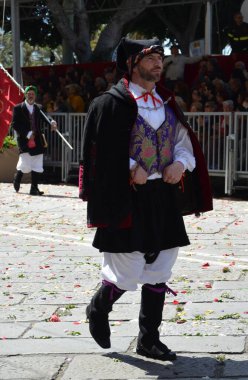 Cagliari, Sardunya 05.01.2019: Aziz Efisio dini geçit töreni