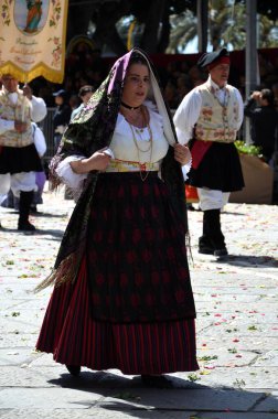 Cagliari, Sardunya 05.01.2019: Aziz Efisio dini geçit töreni