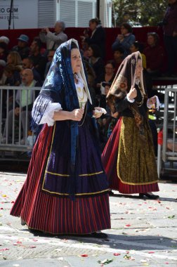 Cagliari, Sardunya 05.01.2019: Aziz Efisio dini geçit töreni