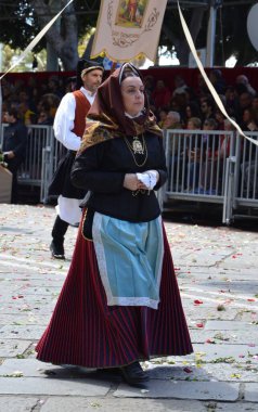 Cagliari, Sardunya 05.01.2019: Aziz Efisio dini geçit töreni