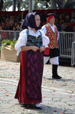 Cagliari, Sardunya 05.01.2019: Aziz Efisio dini geçit töreni