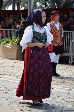 Cagliari, Sardunya 05.01.2019: Aziz Efisio dini geçit töreni