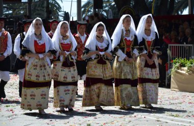 Cagliari, Sardunya 05.01.2019: Aziz Efisio dini geçit töreni
