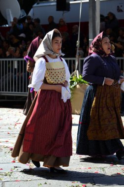 Cagliari, Sardunya 05.01.2019: Aziz Efisio dini geçit töreni