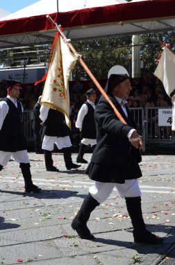 Cagliari, Sardunya 05.01.2019: Aziz Efisio dini geçit töreni