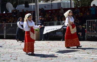 Cagliari, Sardunya 05.01.2019: Aziz Efisio dini geçit töreni