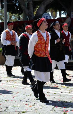 Cagliari, Sardunya 05.01.2019: Aziz Efisio dini geçit töreni